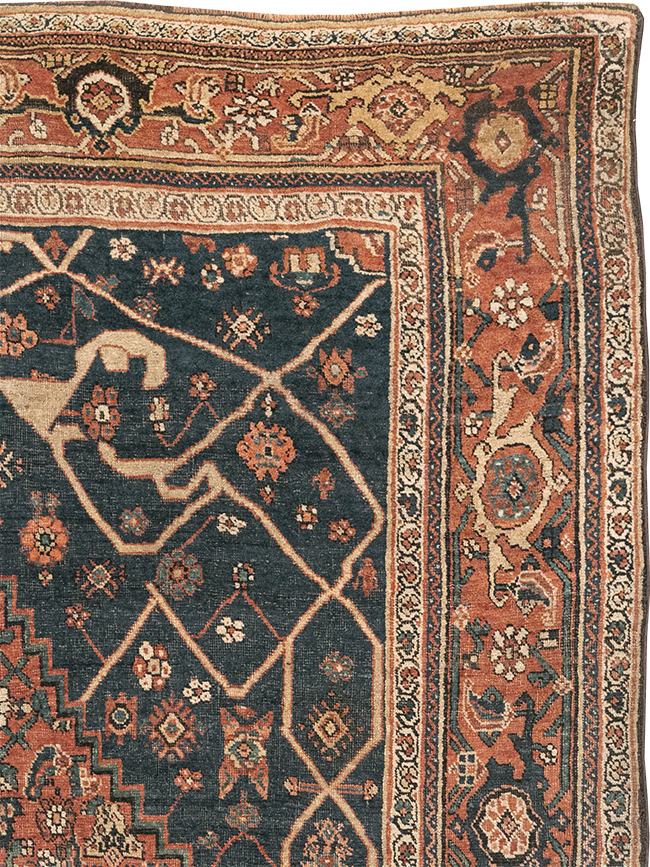 Antique Persian Bidjar Accent Rug, No.30899 - Gsblank
