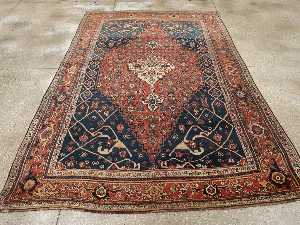 Antique Persian Bidjar Accent Rug, No.30899 - Gsblank