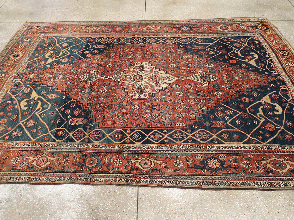 Antique Persian Bidjar Accent Rug, No.30899 - Gsblank