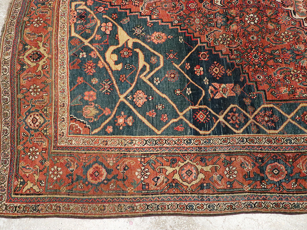 Antique Persian Bidjar Accent Rug, No.30899 - Gsblank
