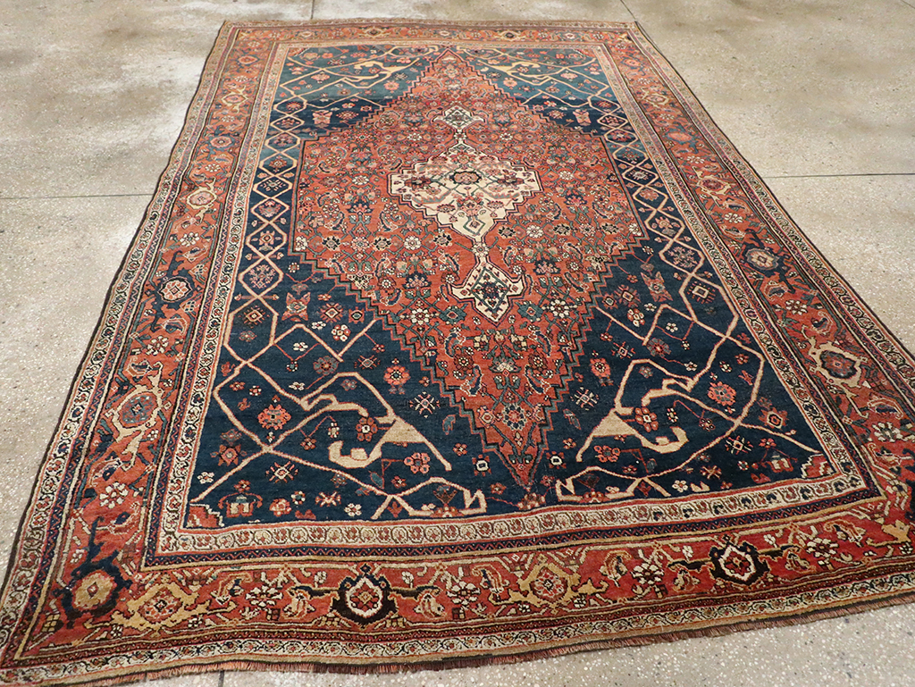 Antique Persian Bidjar Accent Rug, No.30899 - Gsblank