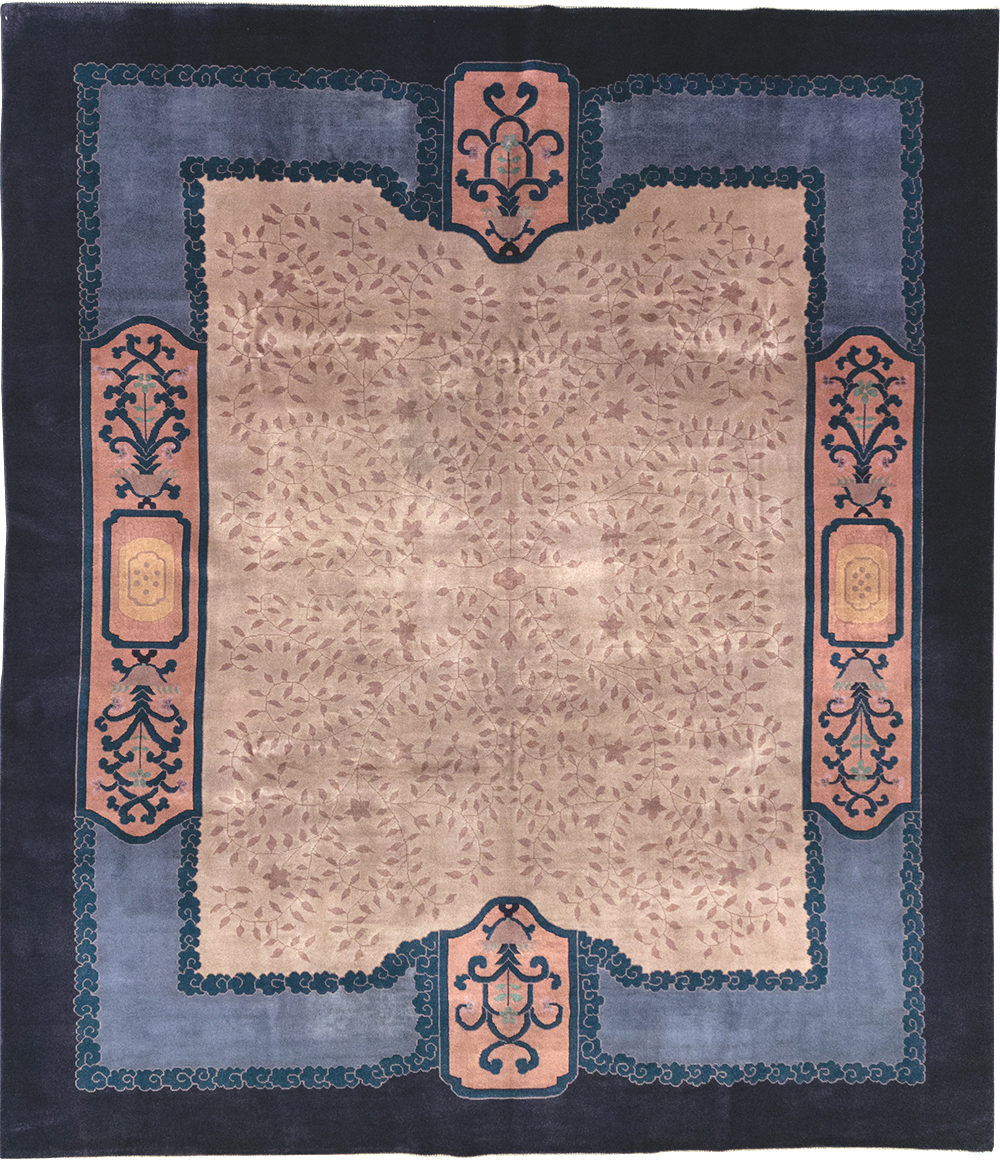 Vintage Chinese Art Deco Room Size Carpet, No.30901 - Gsblank