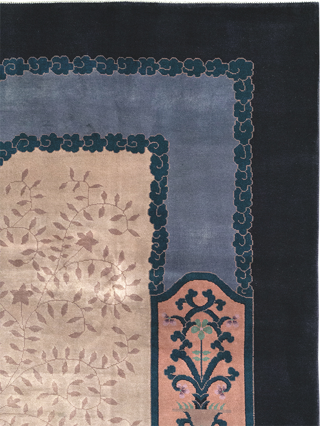 Vintage Chinese Art Deco Room Size Carpet, No.30901 - Gsblank