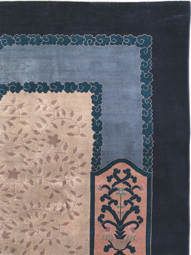 Vintage Chinese Art Deco Room Size Carpet, No.30901 - Gsblank