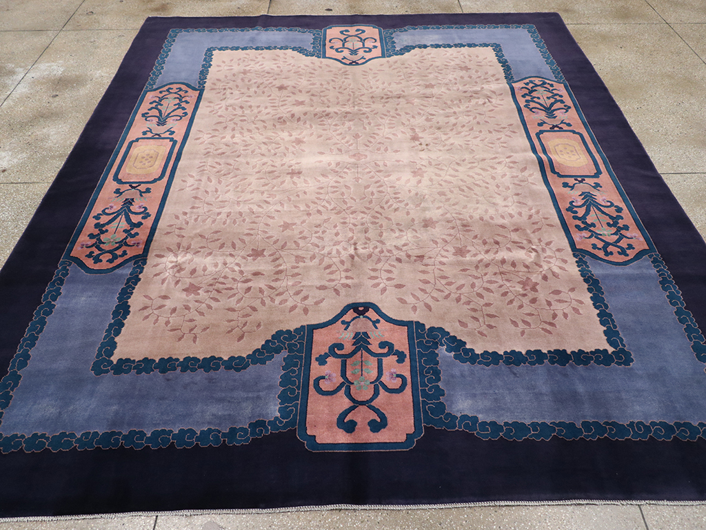 Vintage Chinese Art Deco Room Size Carpet, No.30901 - Gsblank