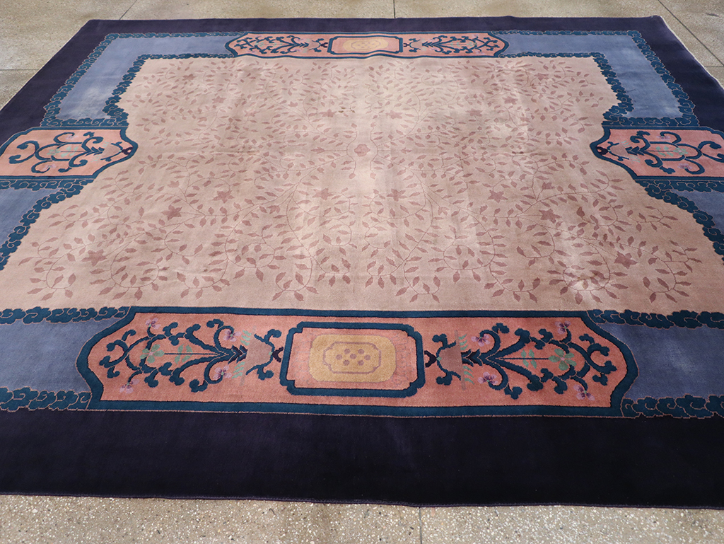 Vintage Chinese Art Deco Room Size Carpet, No.30901 - Gsblank