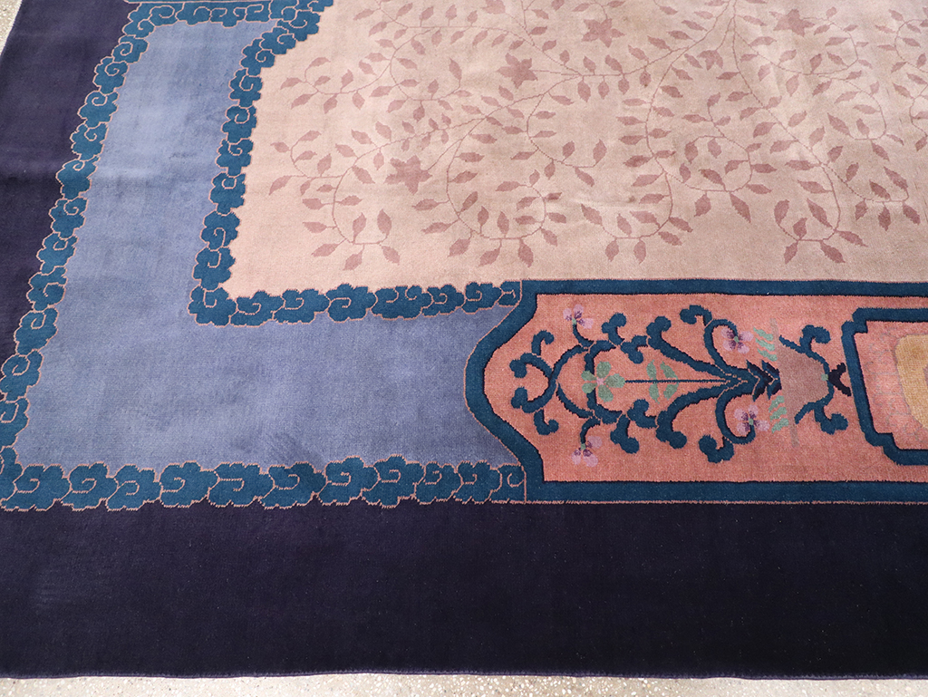 Vintage Chinese Art Deco Room Size Carpet, No.30901 - Gsblank