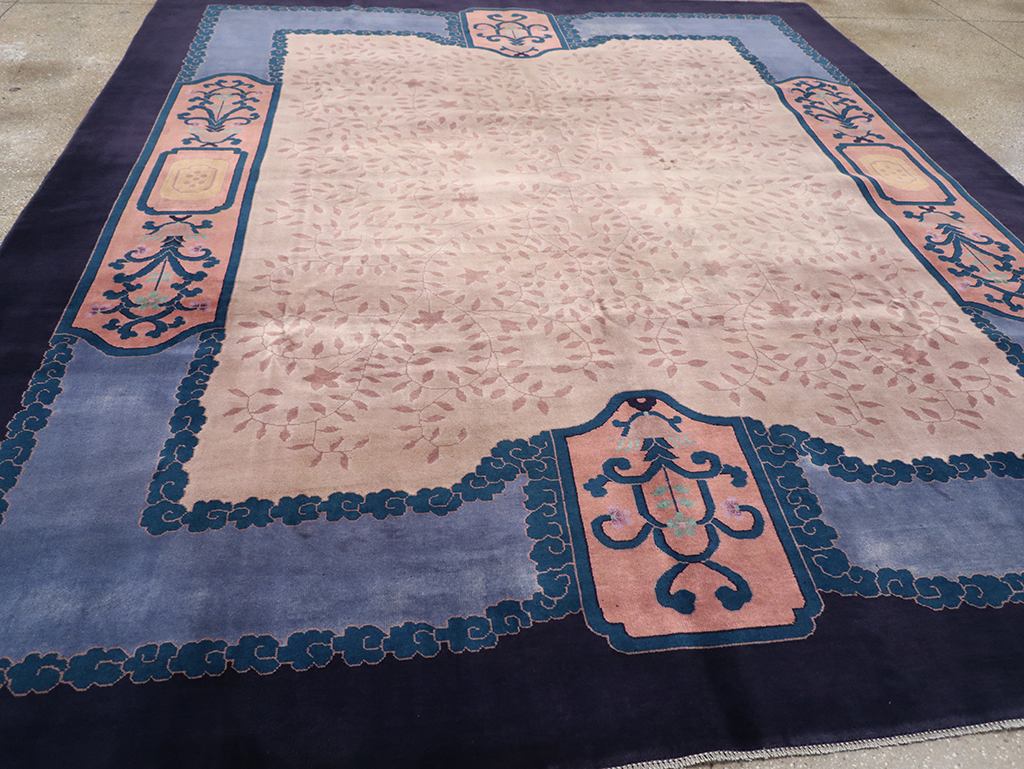 Vintage Chinese Art Deco Room Size Carpet, No.30901 - Gsblank
