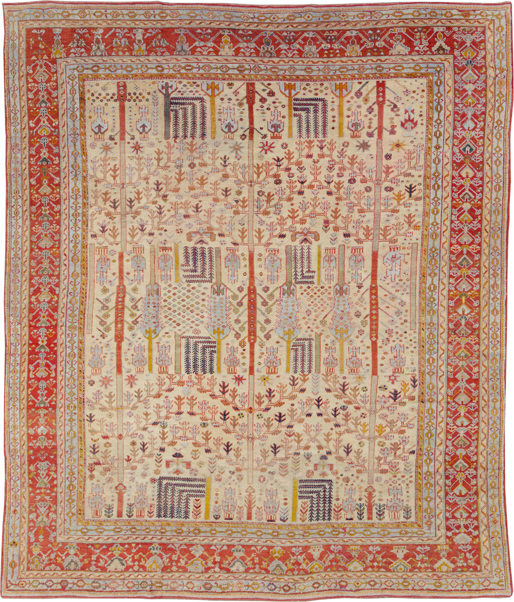 Antique Turkish Oushak Large Room Size Carpet, No.30902 - Gsblank