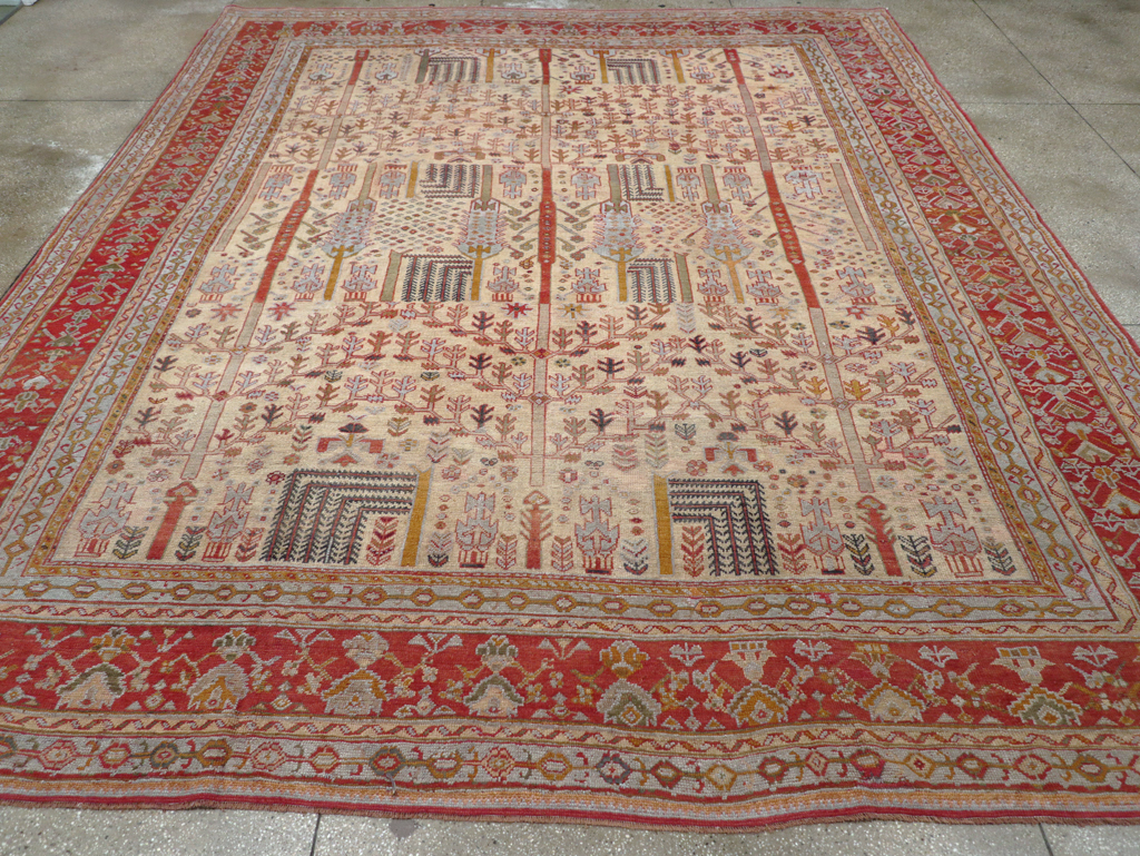 Antique Turkish Oushak Large Room Size Carpet, No.30902 - Gsblank