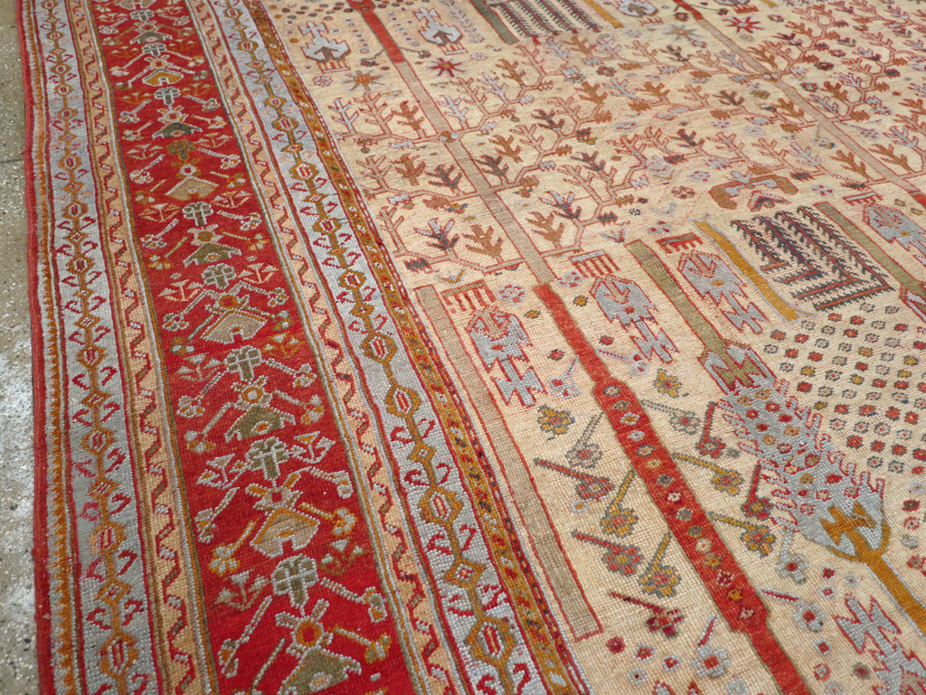 Antique Turkish Oushak Large Room Size Carpet, No.30902 - Gsblank