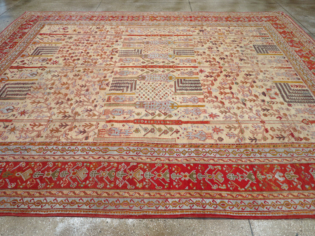 Antique Turkish Oushak Large Room Size Carpet, No.30902 - Gsblank