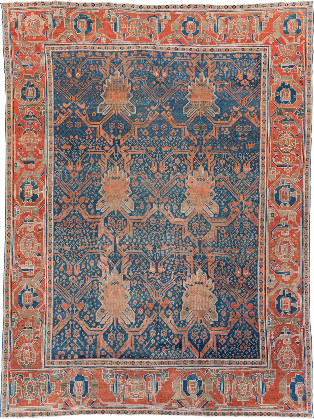 Antique Persian Bakshaish Room Size Carpet, No.30903 - Gsblank