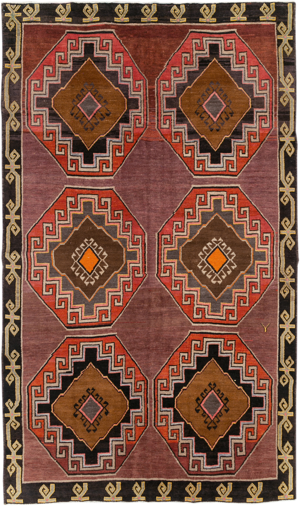Vintage Turkish Anatolian Tribal Room Size Carpet, No.30907 - Gsblank