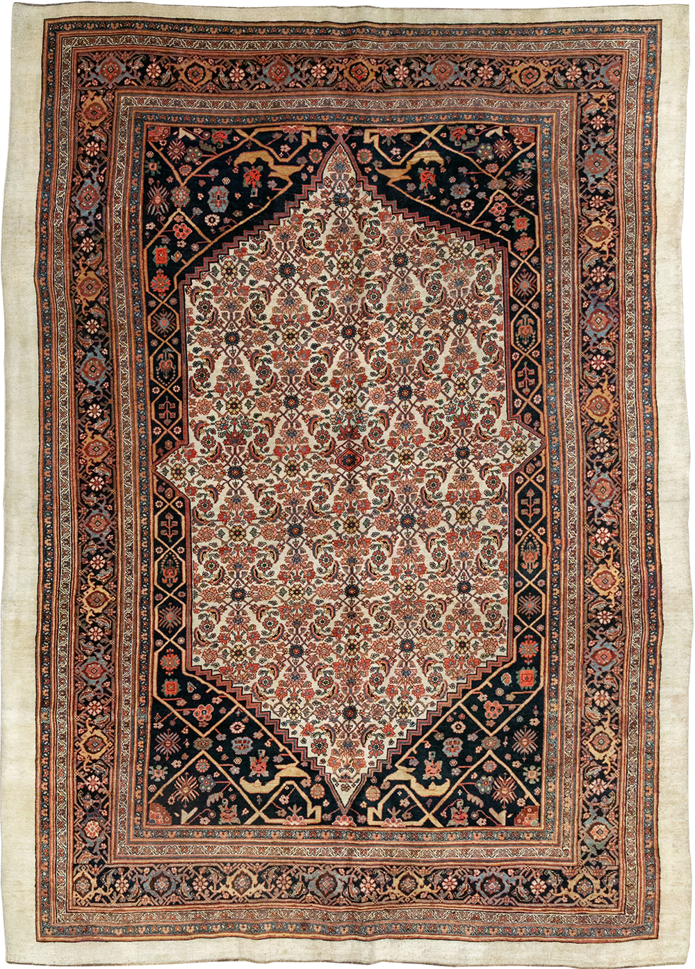 Antique Persian Bidjar Accent Carpet, No.30911 - Gsblank