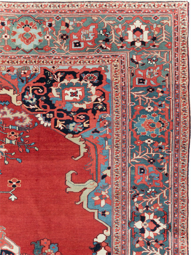 Antique Persian Serapi Room Size Carpet, No.30912 - Gsblank