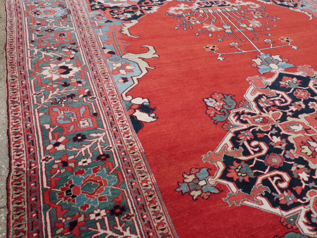 Antique Persian Serapi Room Size Carpet, No.30912 - Gsblank
