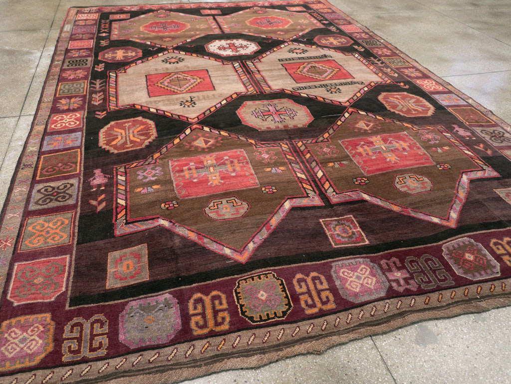 Vintage Turkish Anatolian Tribal Room Size Carpet, No.30914 - Gsblank