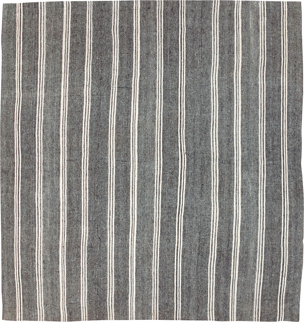 Vintage Turkish Flatweave Kilim Small Room Size Carpet, No.30925 - Gsblank