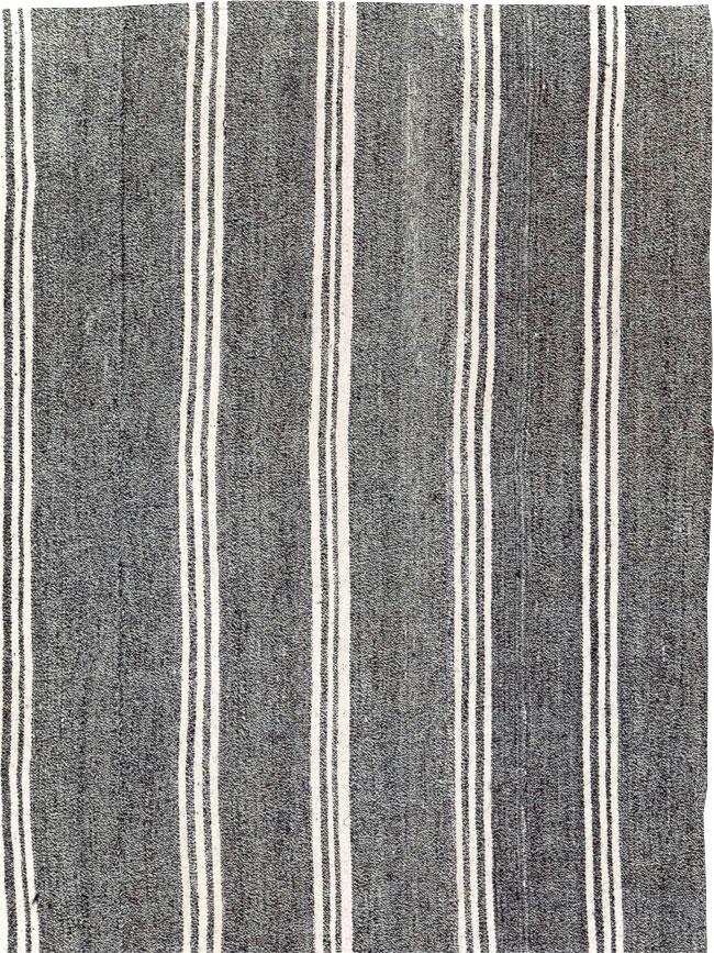 Vintage Turkish Flatweave Kilim Small Room Size Carpet, No.30925 - Gsblank