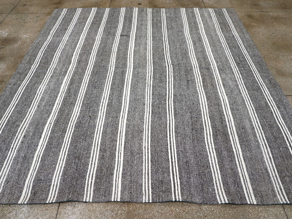 Vintage Turkish Flatweave Kilim Small Room Size Carpet, No.30925 - Gsblank