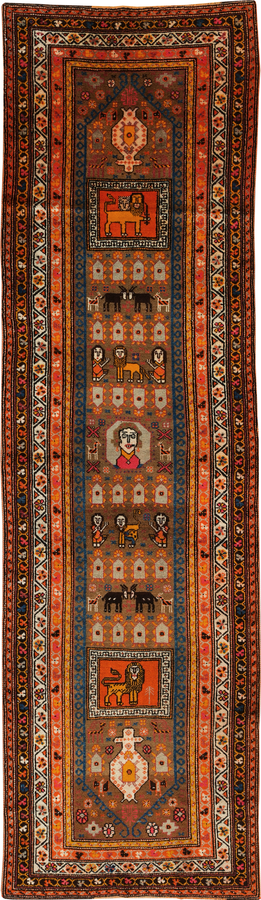 Vintage Anatolian Pictorial Rug, No.30928 - Gsblank