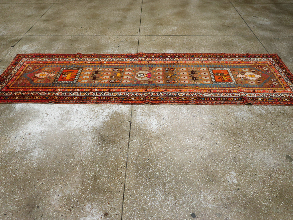 Vintage Anatolian Pictorial Rug, No.30928 - Gsblank