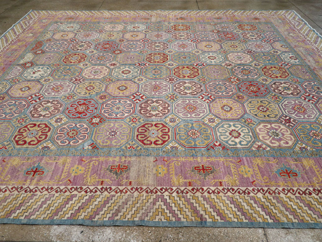 Contemporary East Turkestan Khotan Large Room Size Carpet, No.30930 - Gsblank