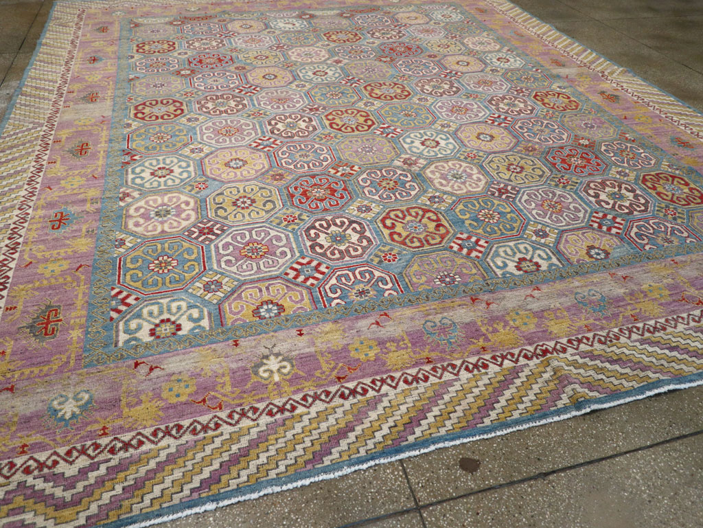 Contemporary East Turkestan Khotan Large Room Size Carpet, No.30930 - Gsblank