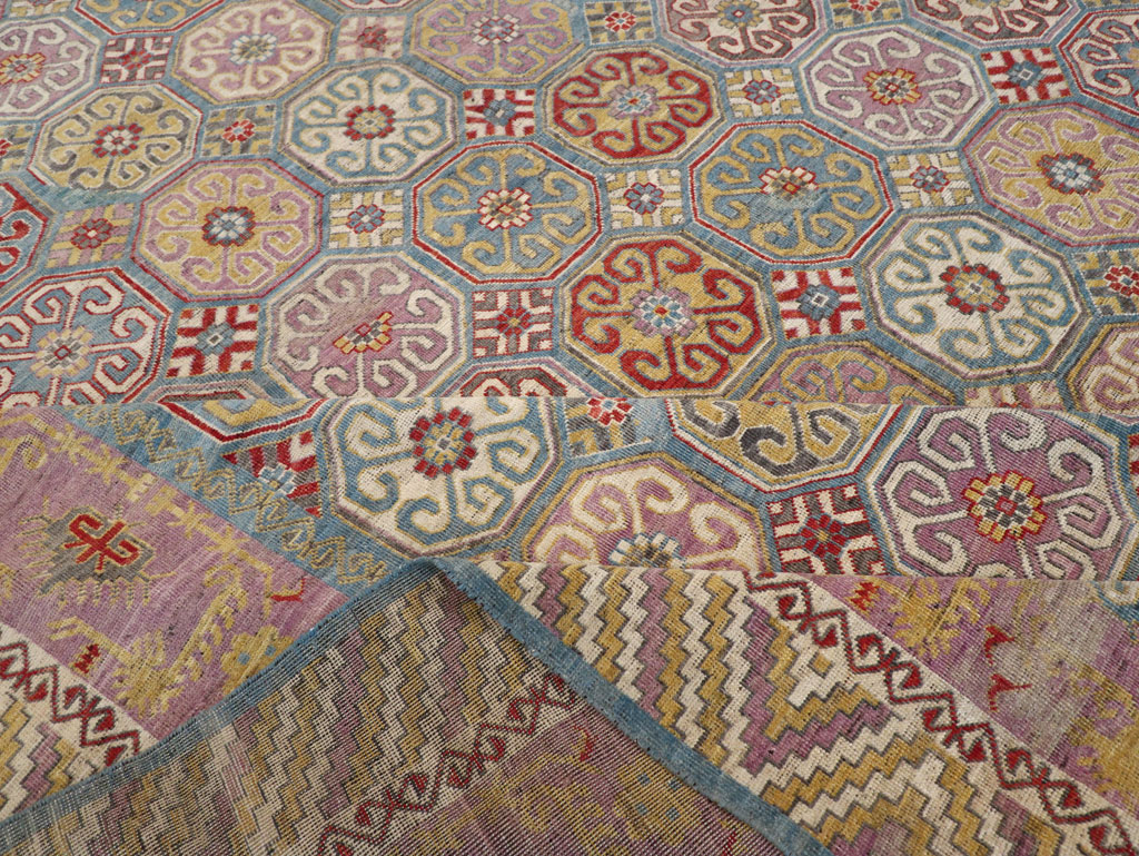 Contemporary East Turkestan Khotan Large Room Size Carpet, No.30930 - Gsblank