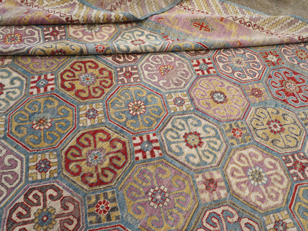 Contemporary East Turkestan Khotan Large Room Size Carpet, No.30930 - Gsblank