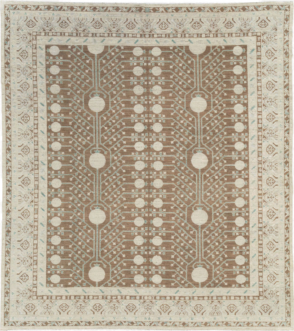 Modern East Turkestan Khotan Large Room Size Carpet, No.30934 - Gsblank