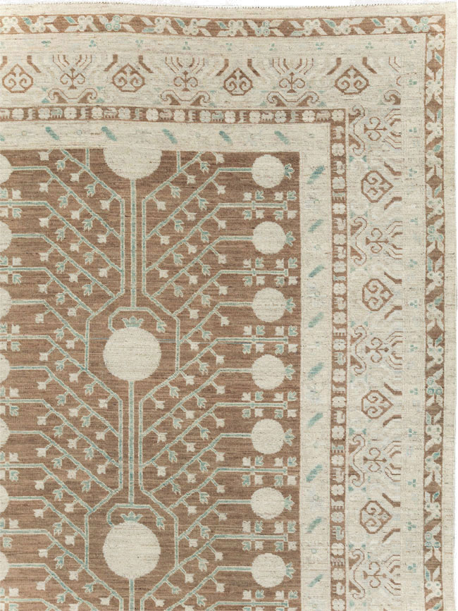 Modern East Turkestan Khotan Large Room Size Carpet, No.30934 - Gsblank