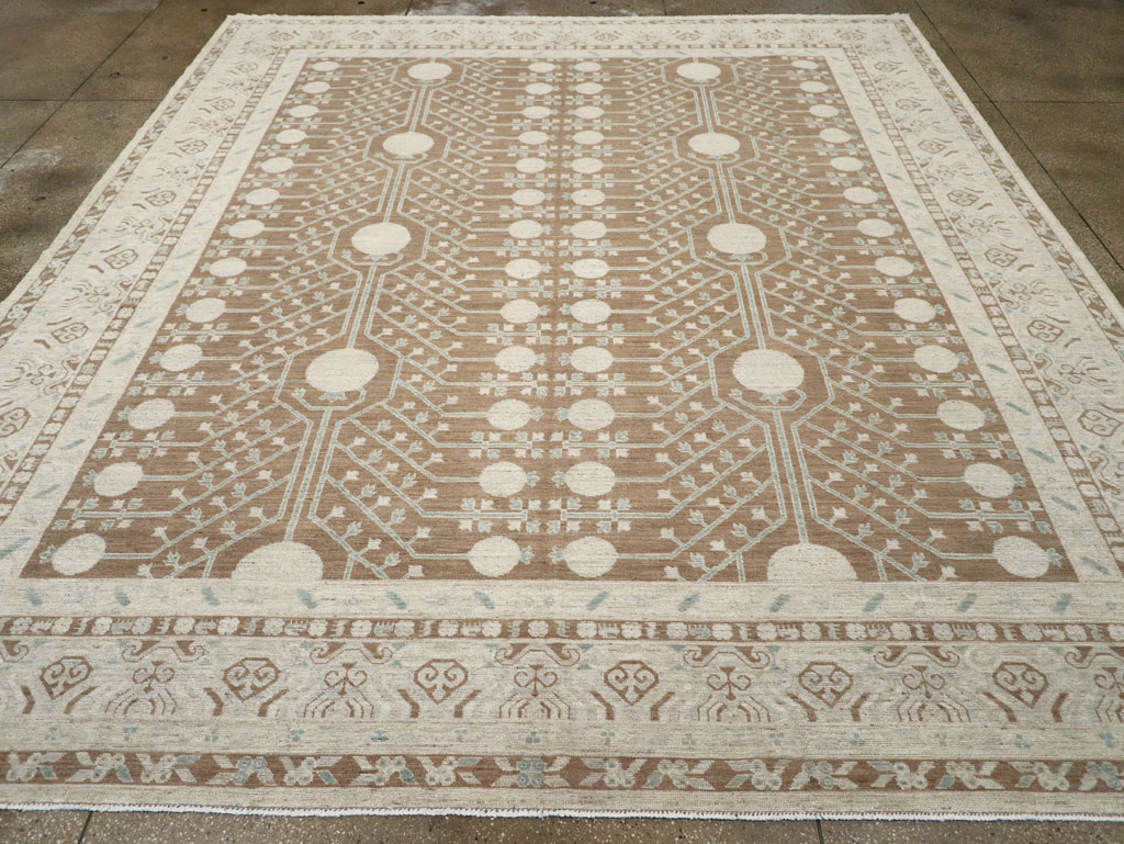 Modern East Turkestan Khotan Large Room Size Carpet, No.30934 - Gsblank