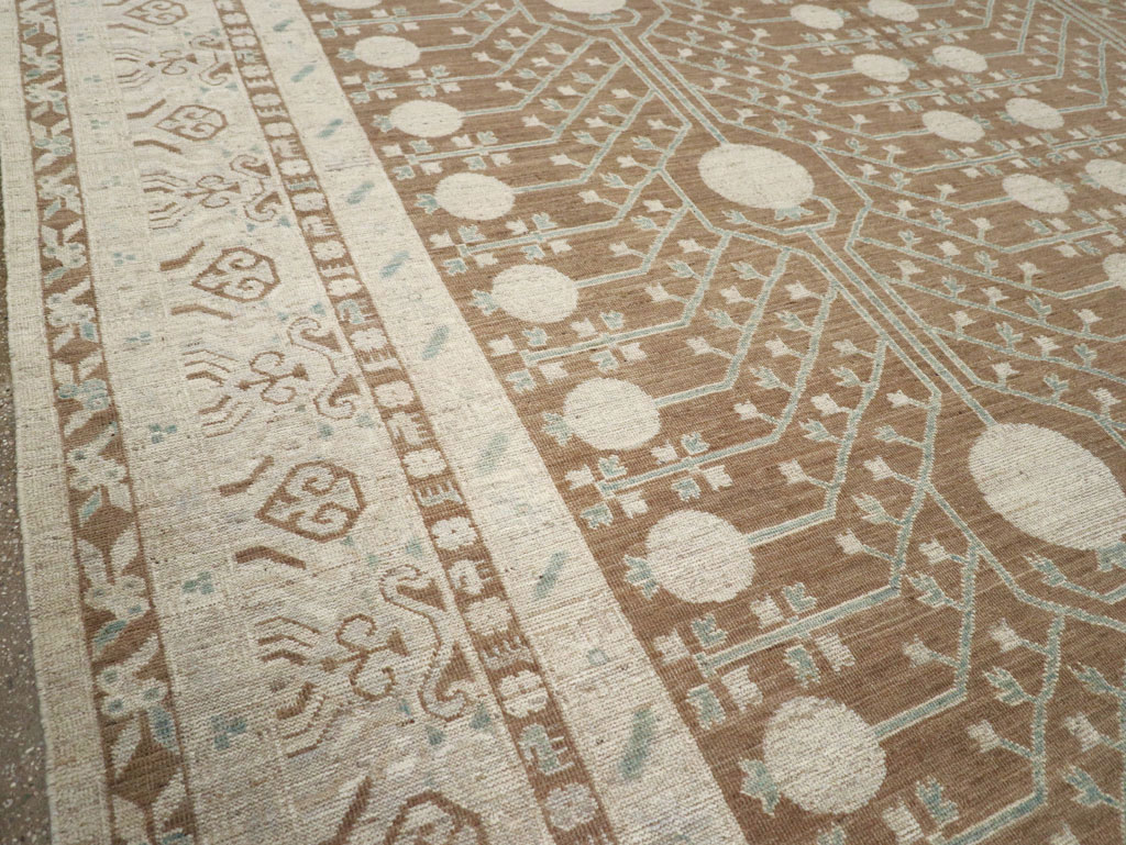Modern East Turkestan Khotan Large Room Size Carpet, No.30934 - Gsblank