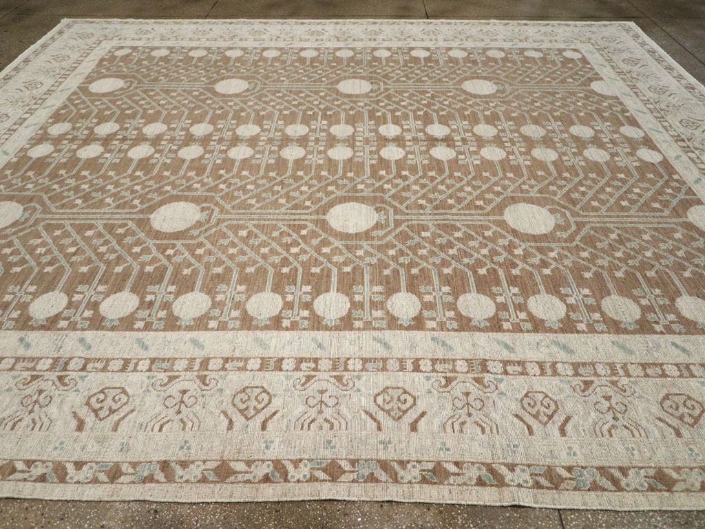 Modern East Turkestan Khotan Large Room Size Carpet, No.30934 - Gsblank