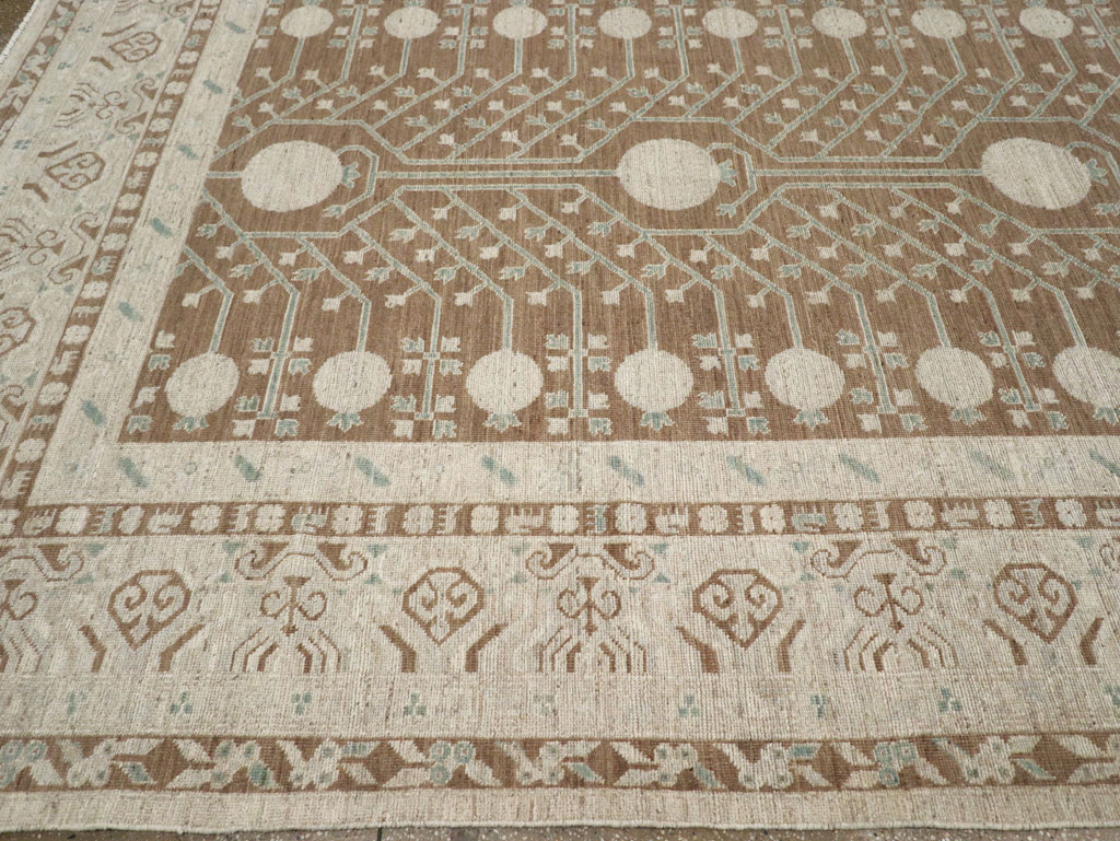 Modern East Turkestan Khotan Large Room Size Carpet, No.30934 - Gsblank