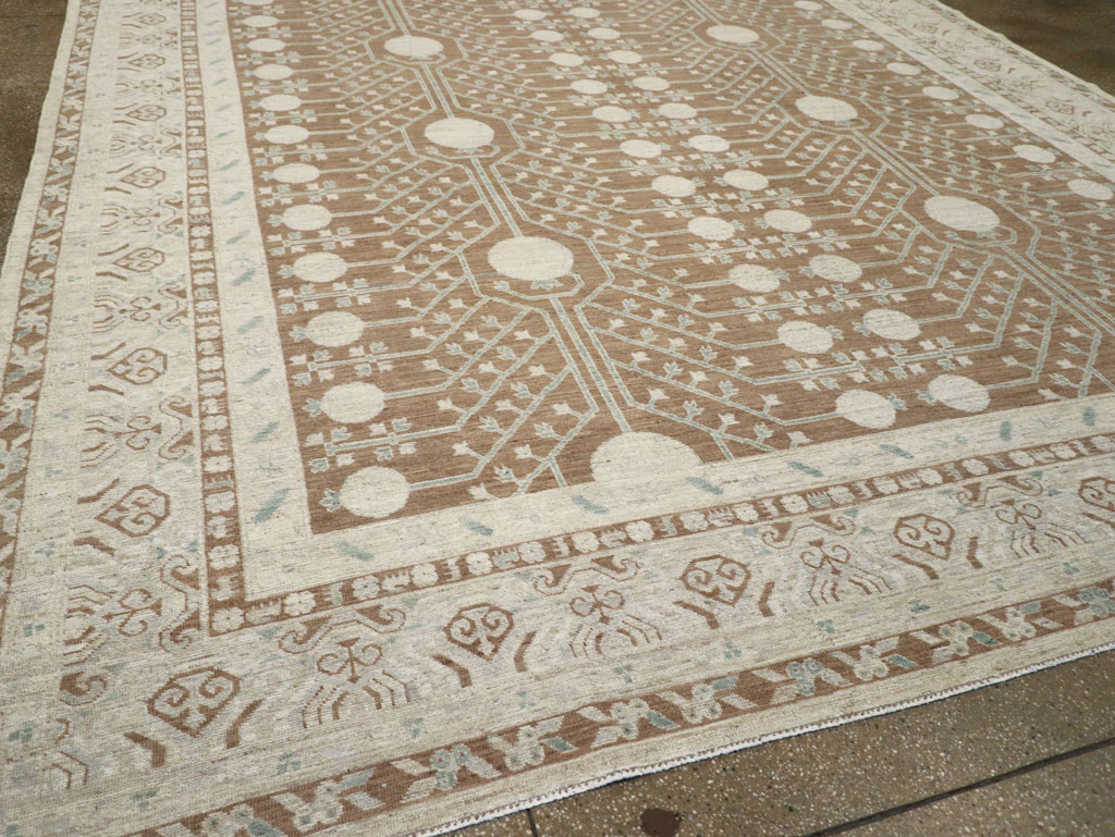 Modern East Turkestan Khotan Large Room Size Carpet, No.30934 - Gsblank