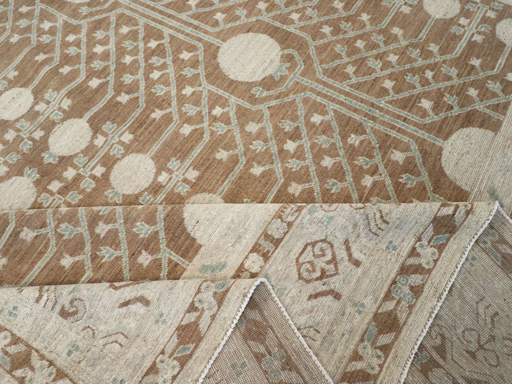Modern East Turkestan Khotan Large Room Size Carpet, No.30934 - Gsblank