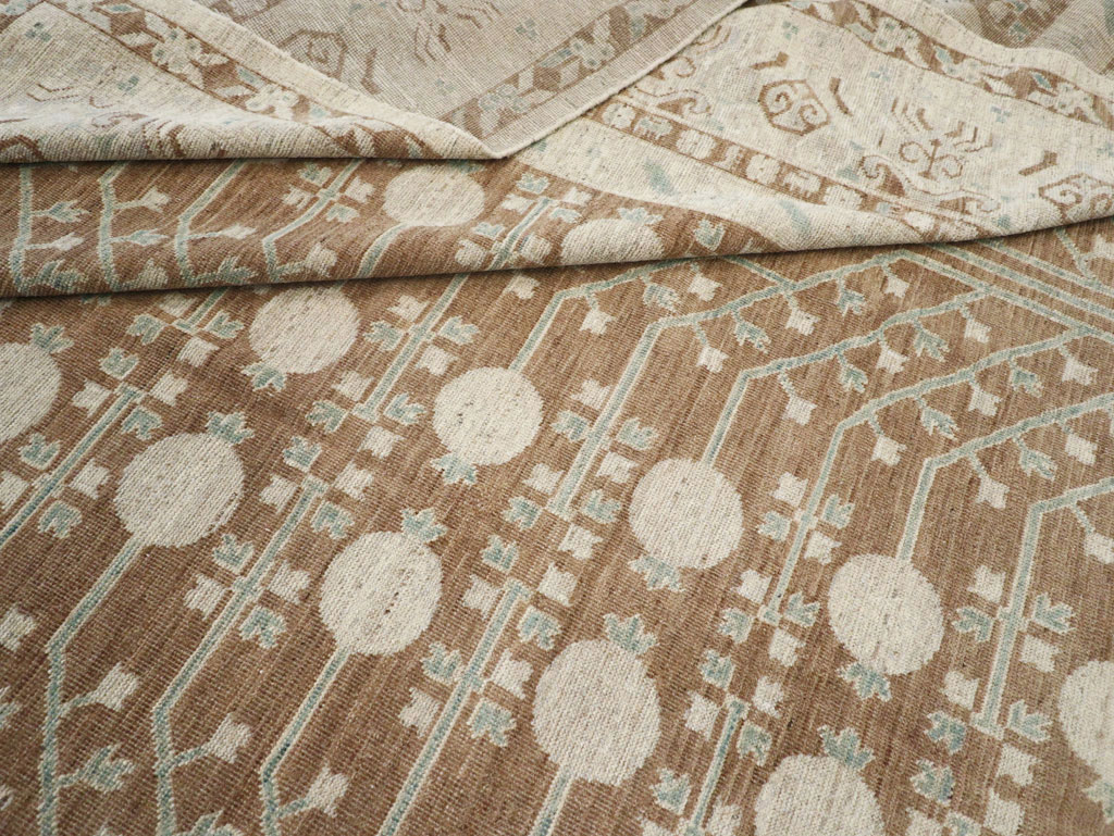 Modern East Turkestan Khotan Large Room Size Carpet, No.30934 - Gsblank