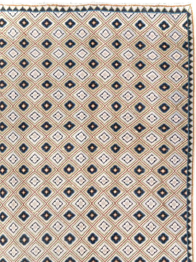 Vintage Persian Kashan Accent Rug (Pair: 1 of 2), No.30945 - Gsblank