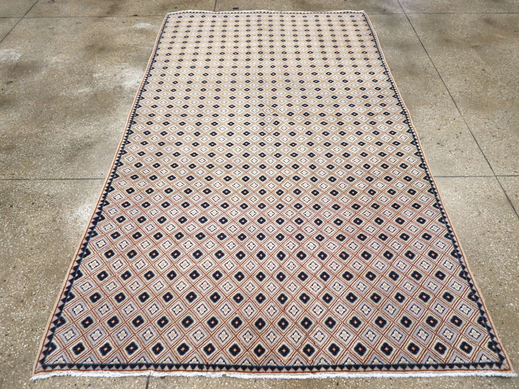 Vintage Persian Kashan Accent Rug (Pair: 1 of 2), No.30945 - Gsblank