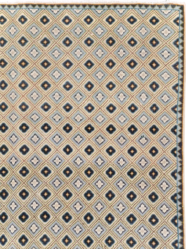 Vintage Persian Kashan Accent Rug (Pair: 2 of 2), No.30946 - Gsblank