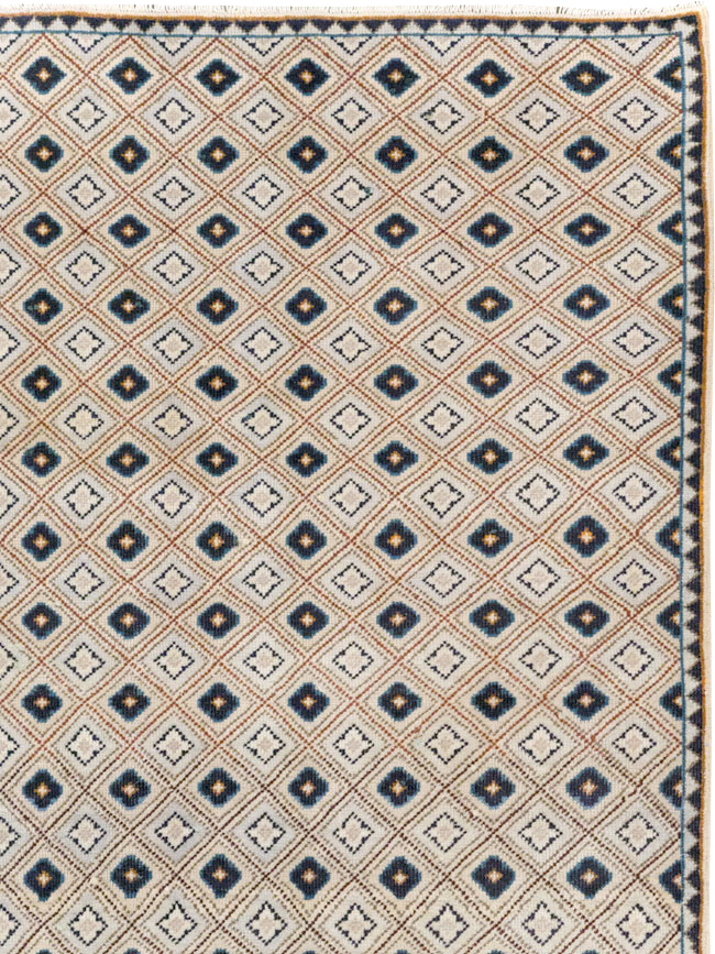 Vintage Persian Kashan Accent Rug (Pair: 2 of 2), No.30946 - Gsblank