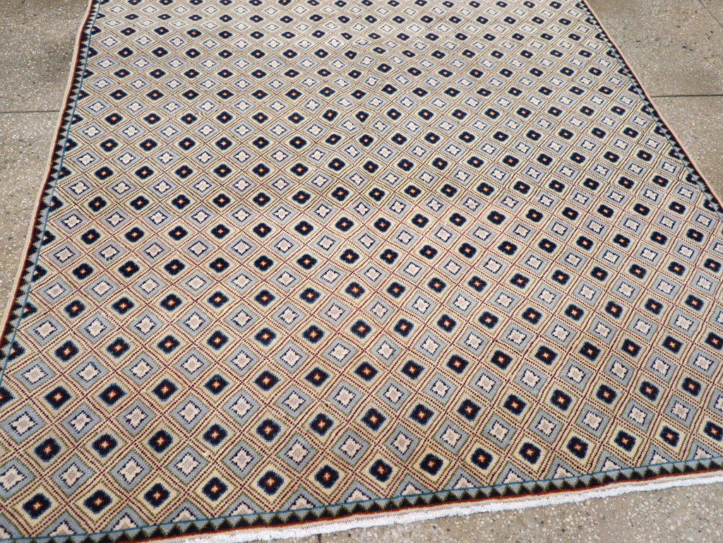 Vintage Persian Kashan Accent Rug (Pair: 2 of 2), No.30946 - Gsblank