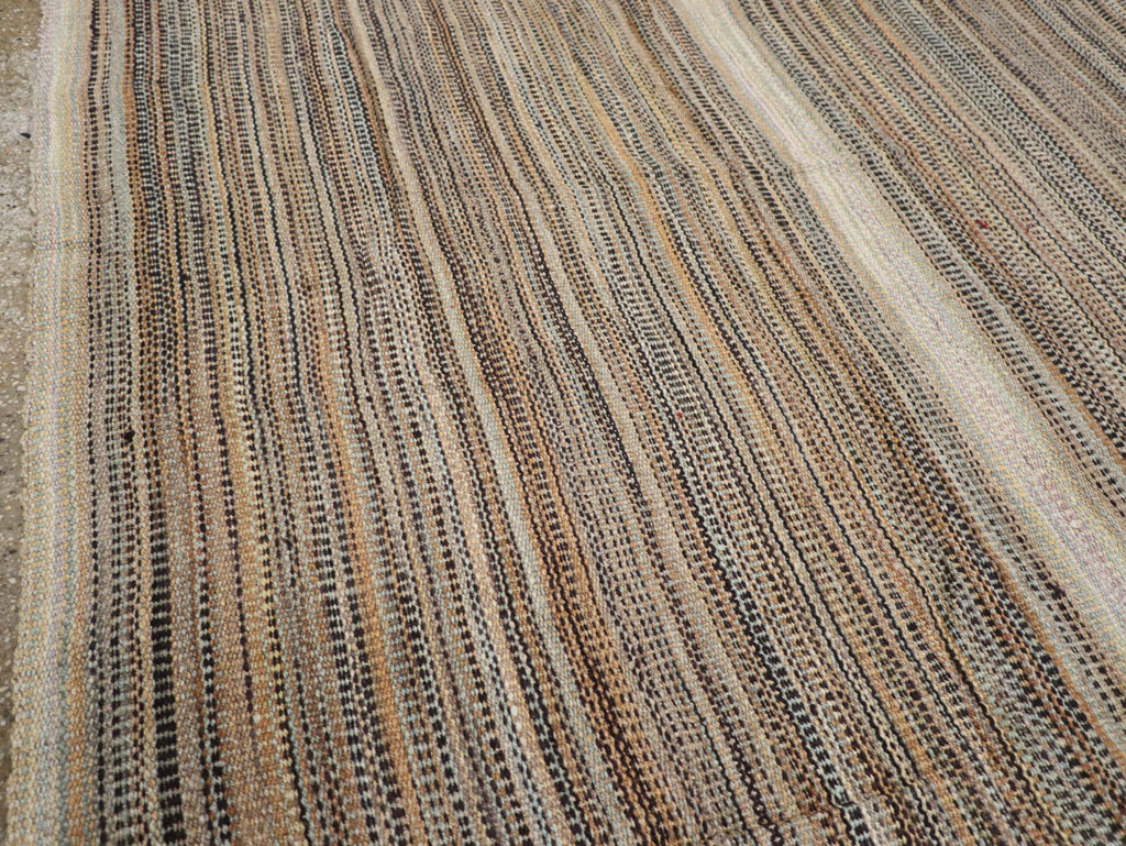 Modern Turkish Flatweave Room Size Carpet, No.30947 - Gsblank