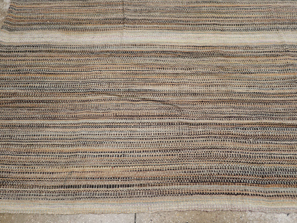 Modern Turkish Flatweave Room Size Carpet, No.30947 - Gsblank