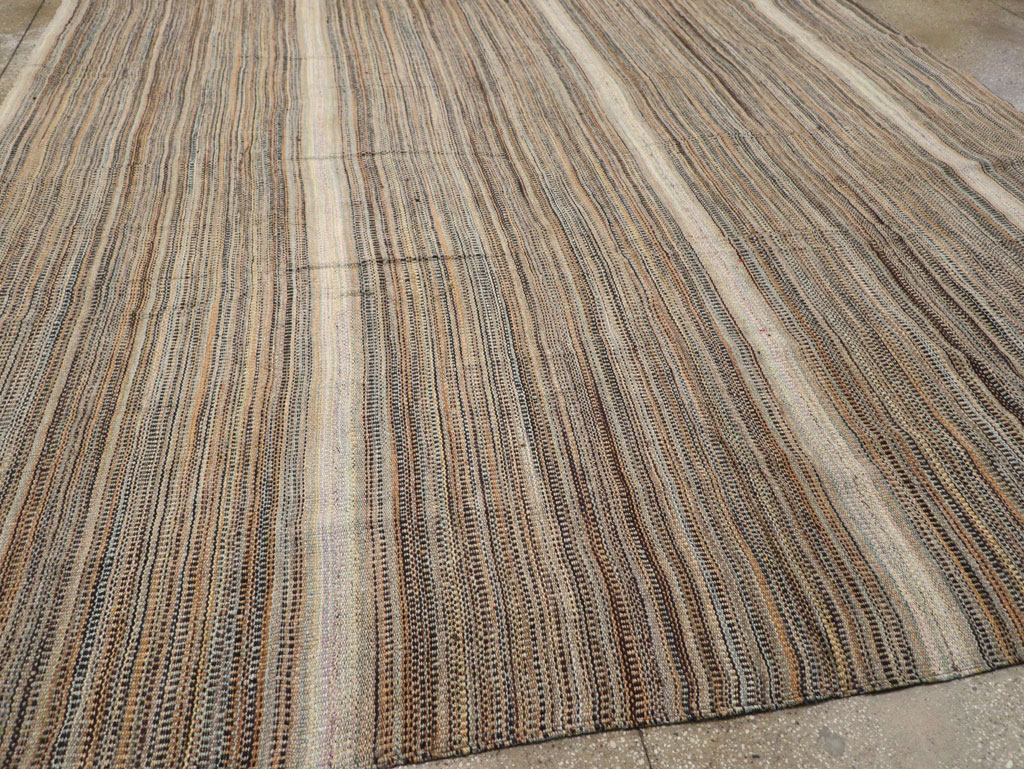 Modern Turkish Flatweave Room Size Carpet, No.30947 - Gsblank