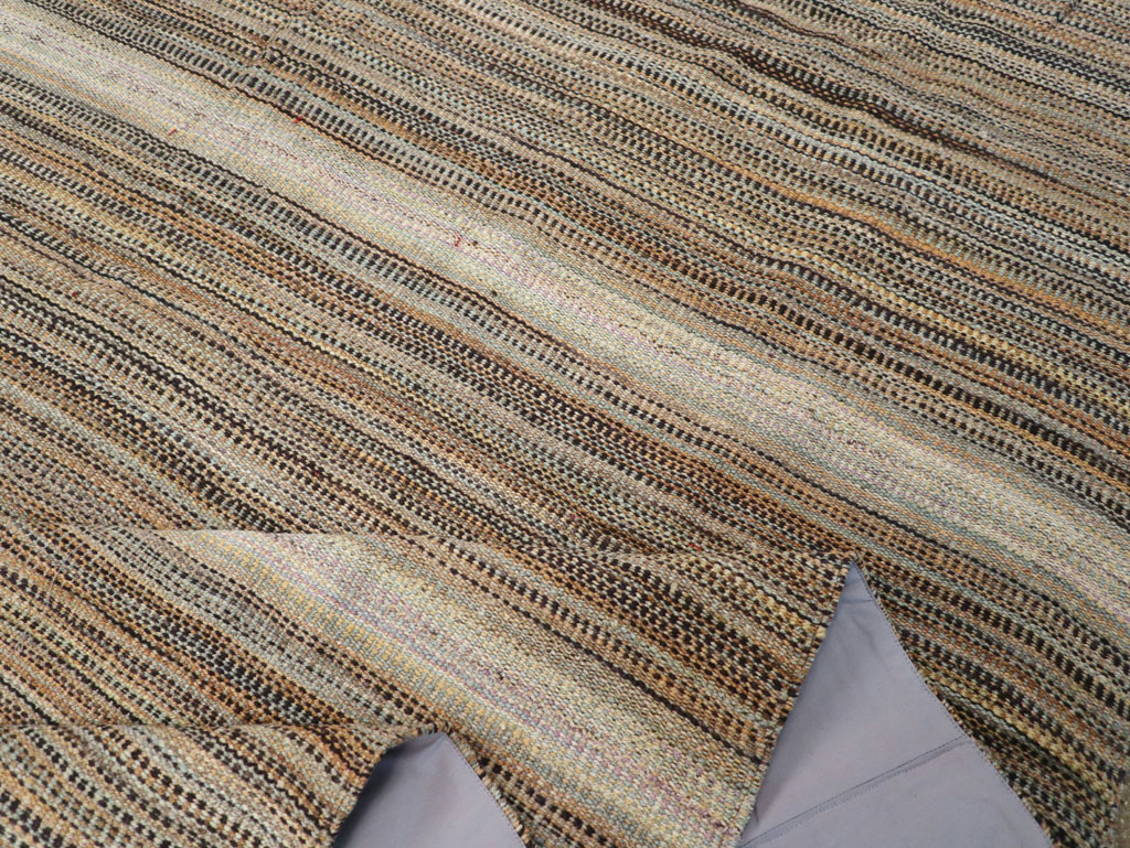 Modern Turkish Flatweave Room Size Carpet, No.30947 - Gsblank