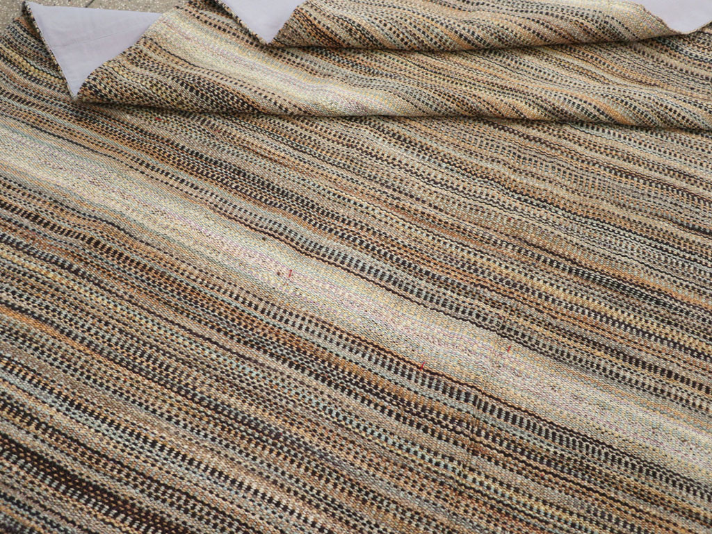 Modern Turkish Flatweave Room Size Carpet, No.30947 - Gsblank